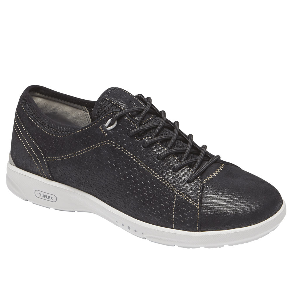 Zapatillas Rockport Mujer Mexico - Truflex Lace-To-Toe Negros - SBACQ2769